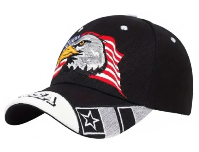 BONÉ BORDADO PRETO ÁGUIA NOVO