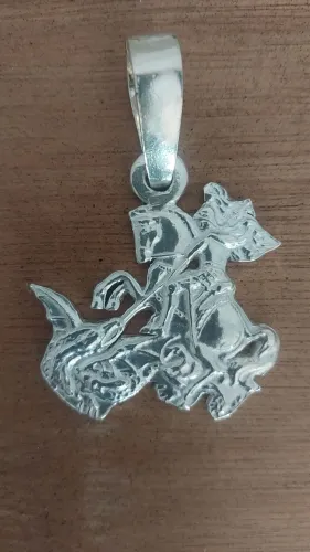 Pingente de prata maciço 