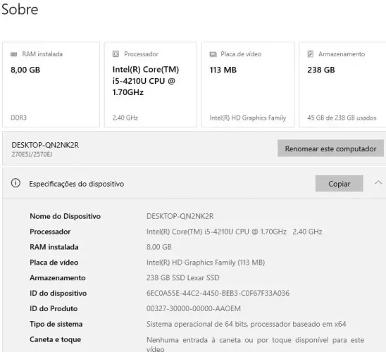 Notebook Samsung