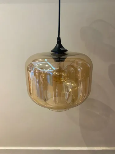 Lustre Pendente Retrô Vintage Ambar