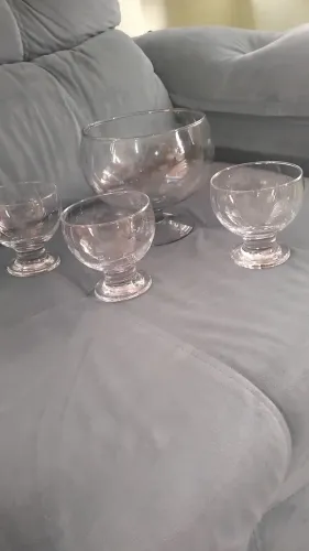 Jogo de sobremesa cristal antigo