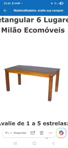 Vende-se linda mesa em madeira maciça