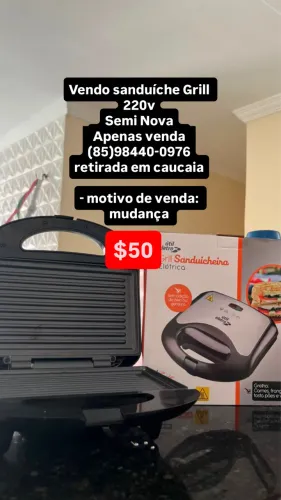 Vendo sanduicheira grill 