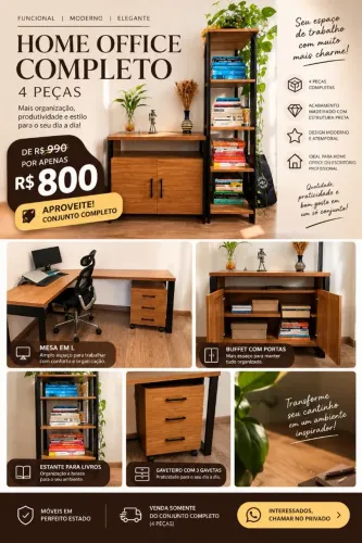Home Office completo novíssimo!