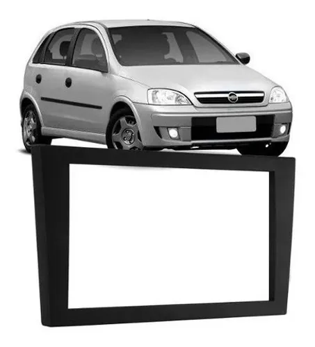 Moldura Painel Dvd 2 Din Chevrolet Corsa Preto 2002 à 2011