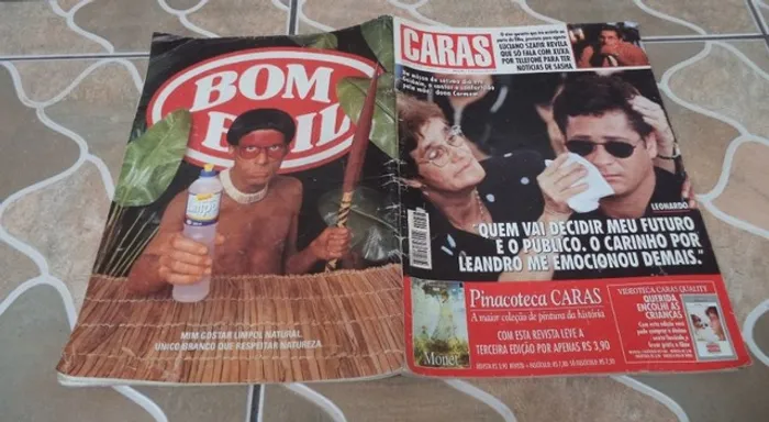 Revista Caras 3 Julho 1998. Capa Leonardo E Sua Mãe Carmem. Revista Para Colecionadores. 