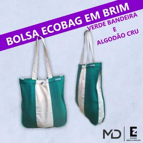 Bolsa Ecobag Em Brim 100% Algodão Estilo Farm.