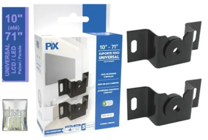 Suporte Universal Fixo para Tv Lcd/Led de 10" a 71" suporta até 50kg