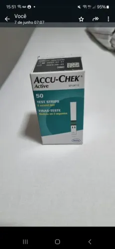 Vendo tiras Accu Chek Active - caixa com 50 fitas 