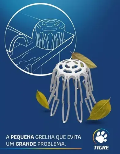 Protetor Para Calhas Tigre Flexível Grelha Abacaxi 88/100 kit 4und