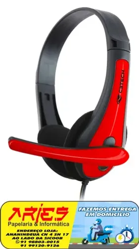 fone gamer com fio pra celular e tablet c3tech ph-30bk