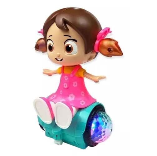 Boneca Brincando de Carrinho com Luzes - Divertida!