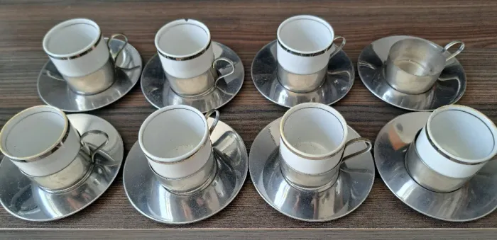Conjunto de xícaras antigas de café Veracruz