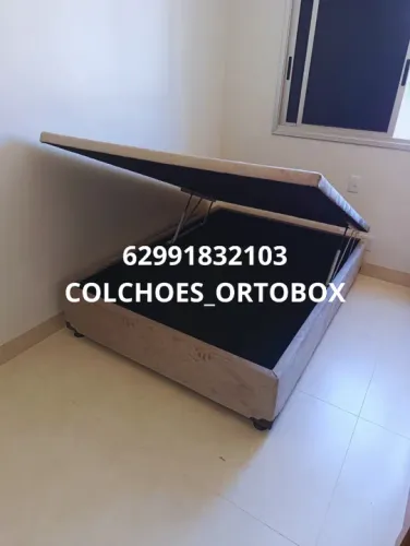 Cama Box Baú Casal inteiro com pistões hidraulicos