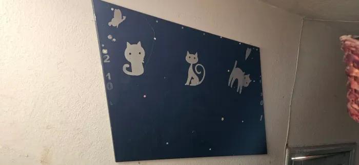 Quadro Decorativo de Gatos - preto oara imas