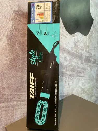 Escova Secadora Alisadora Modeladora Taiff Style Pro - 220v Preto E Azul