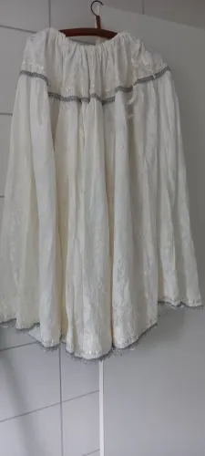 Saia Branca Perolada de Iemanjá + Pano de cabeça  * PRA SAIR HOJE *