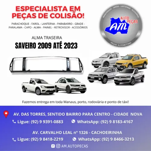 painel traseiro saveiro G5 G6 G7 G8