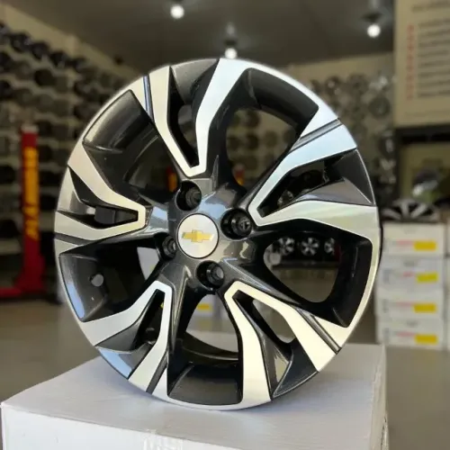 Rodas Aro 15 Gm Celta Corsa Prisma Onix Agile Mod S35 Cor Preta Diamantada