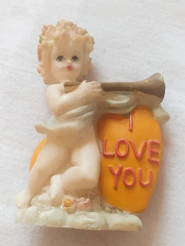 Bibelô I Love You - Bibelô ANTIGO em Resina.