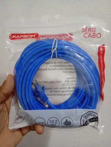 Cabo de Rede 10 Metros Clipado - Novo