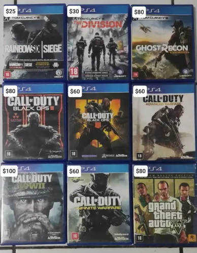Jogos de Playstation 4 - Diversos Títulos (Faço envio pela Olx)