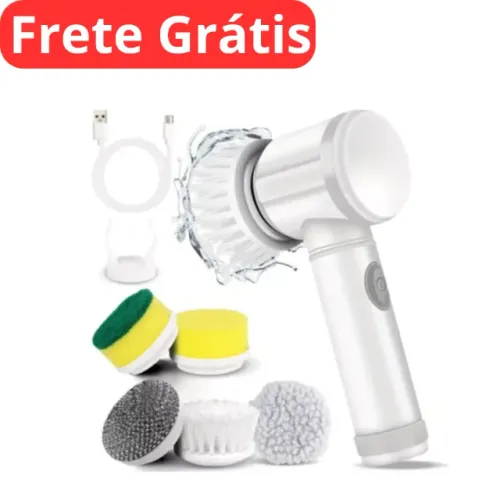 Escova de Limpeza Elétrica Recarregável Usb Limpa Tudo 110/220V