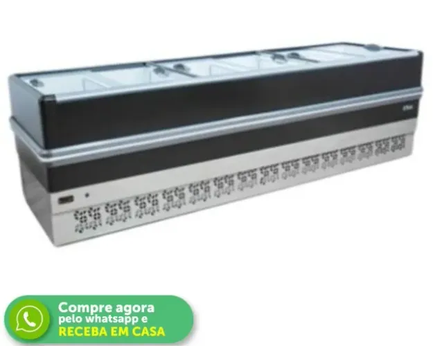 Ilha de Congelados Polar Vidro Reto 3M Dupla Ação - 220V Nova