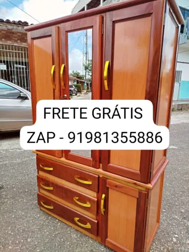 Guarda roupa de solteiro madeira maçaranduba NOVO!