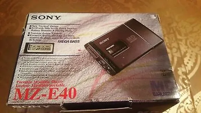 Caixa Vazia Md Sony MZ-E40 Vintage Excelente Estado de Conservação Acompanha Manual