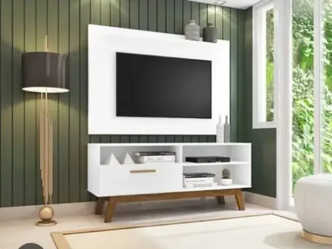 Painel + rack branco