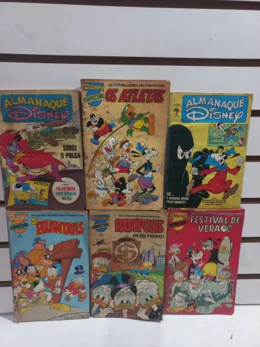 Coleção 6 Gibis Disney Antigos