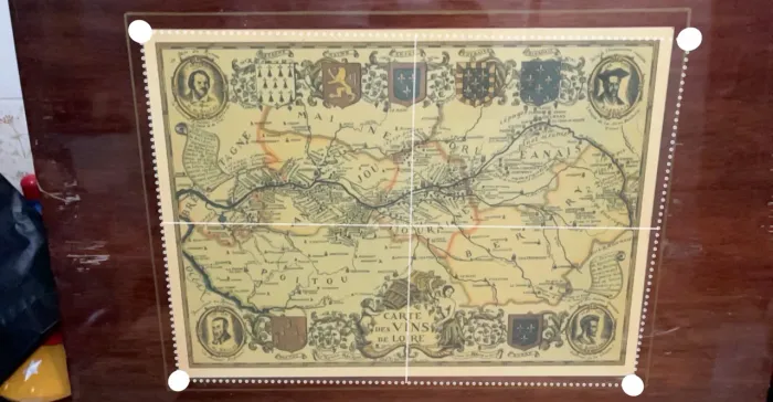 Antigo mapa Carte des Vins de Lo Re