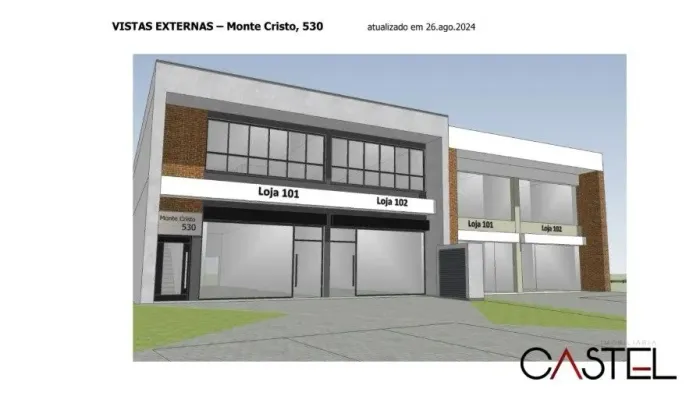 Loja térrea no bairro Cavalhada com 100m² nova em fase de acabamento.