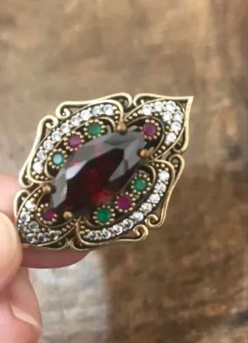 Anel Turco Prata 925 (Novo) Tamanho 20