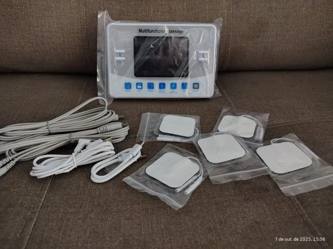 Eletroestimulador Tens Ems 12 modos 30 Níveis de Fisioterapia 