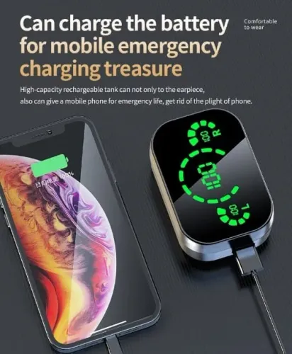 Fones YD O3 Bluetooth  Display Touch Control Earbuds.