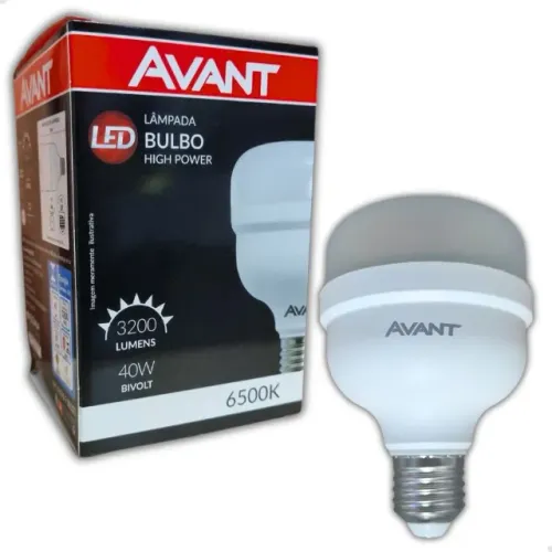 Lâmpada Led Bulbo 40w Branco Frio 6500k Branco Avant