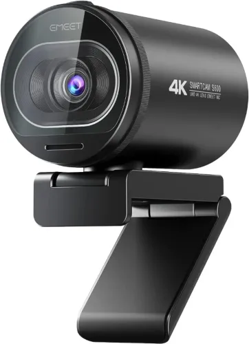  Webcam EMEET S600 4K Ultra HD 60FPS, foco automático, privacidade integrada, 12x 32,78