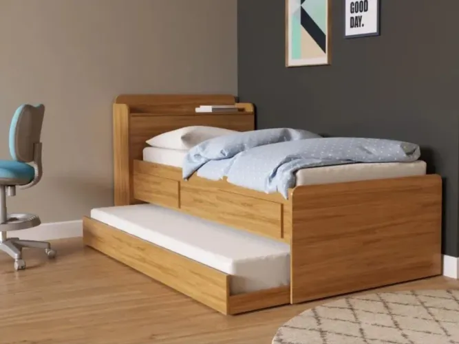 Cama com auxiliar 