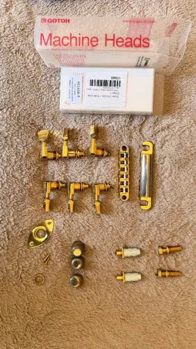 Kit completo HARDWARE Gotoh, Tarraxas Gotho Lespaul Tarracha Locking tuners com trava