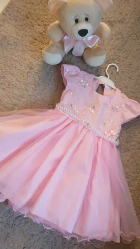 Vestido Princesa Rosa Bebê