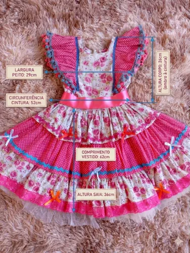 Vestido infantil junino