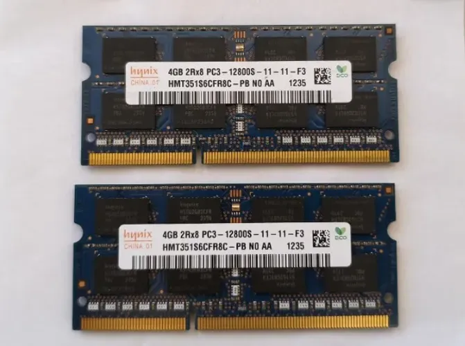 8GB (2x4GB) Hynix Memoria DDR3 Notebook PC3-12800s 1600Mhz
