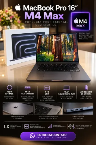 MACBOOK PRO 16? M4 MAX ? 48 GB RAM | SSD 1 TB | 2024 ? IMPECÁVEL!