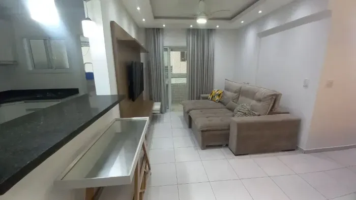 LOCAÇÃO apartamento mobiliado 300m da praia 2 dormitórios na Guilhermina - Praia Grande -