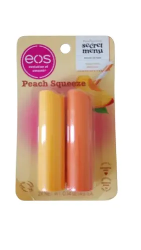 Kit 2 Lip Balms eos Secret Menu - Peach Squeeze (Edição Limitada)