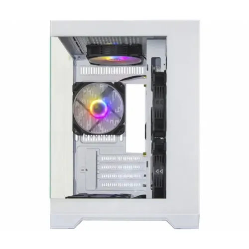 Gabinete Gamer K-MEX Space Aqua White, Mini Tower, Vidro Temperado, M-ATX, Sem Fonte, Sem