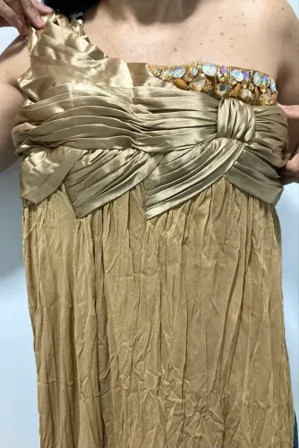 Vestido de festa dourado M