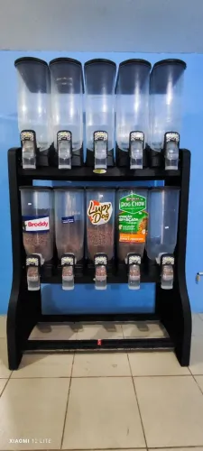 DISPENSER EXPOSITOR PARA RAÇÃO - 10 COMPARTIMENTOS
